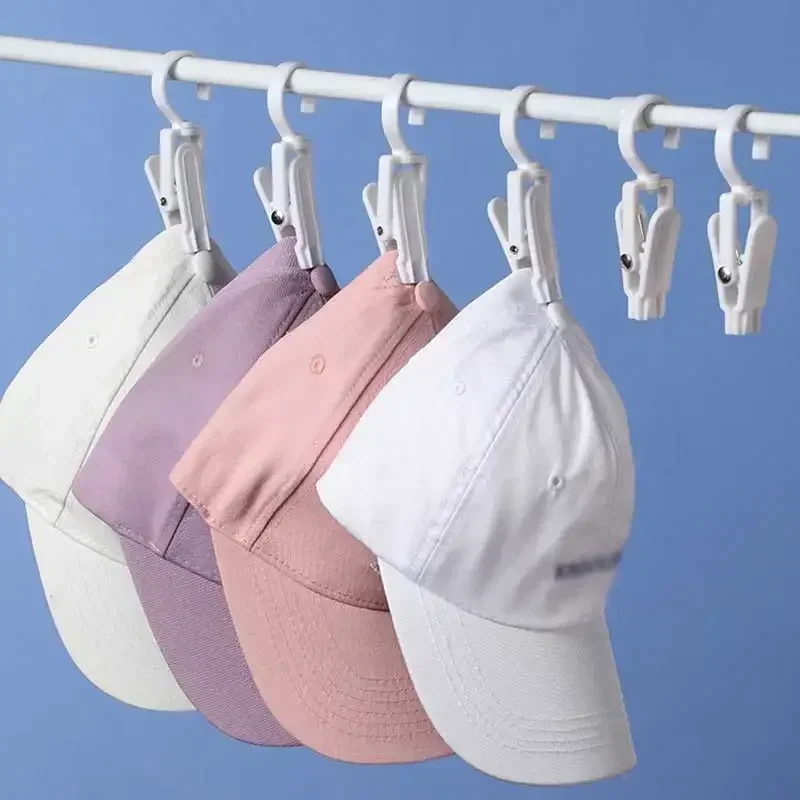 5 Ganci Rotanti Colorati In Plastica Portatili E Resistenti – Per Appendere Biancheria, Mollette, Asciugamani Da Spiaggia E Borsa - 3
