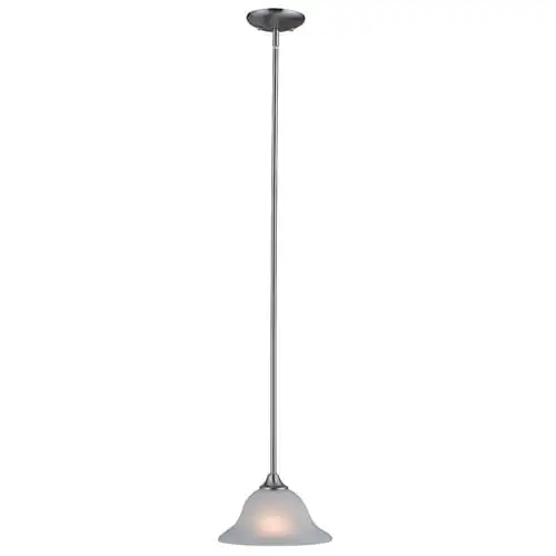 

Kitchen Island LightHardware House Dover Single Light Mini Pendant Ceiling Fixture - Finish: Satin Nickel