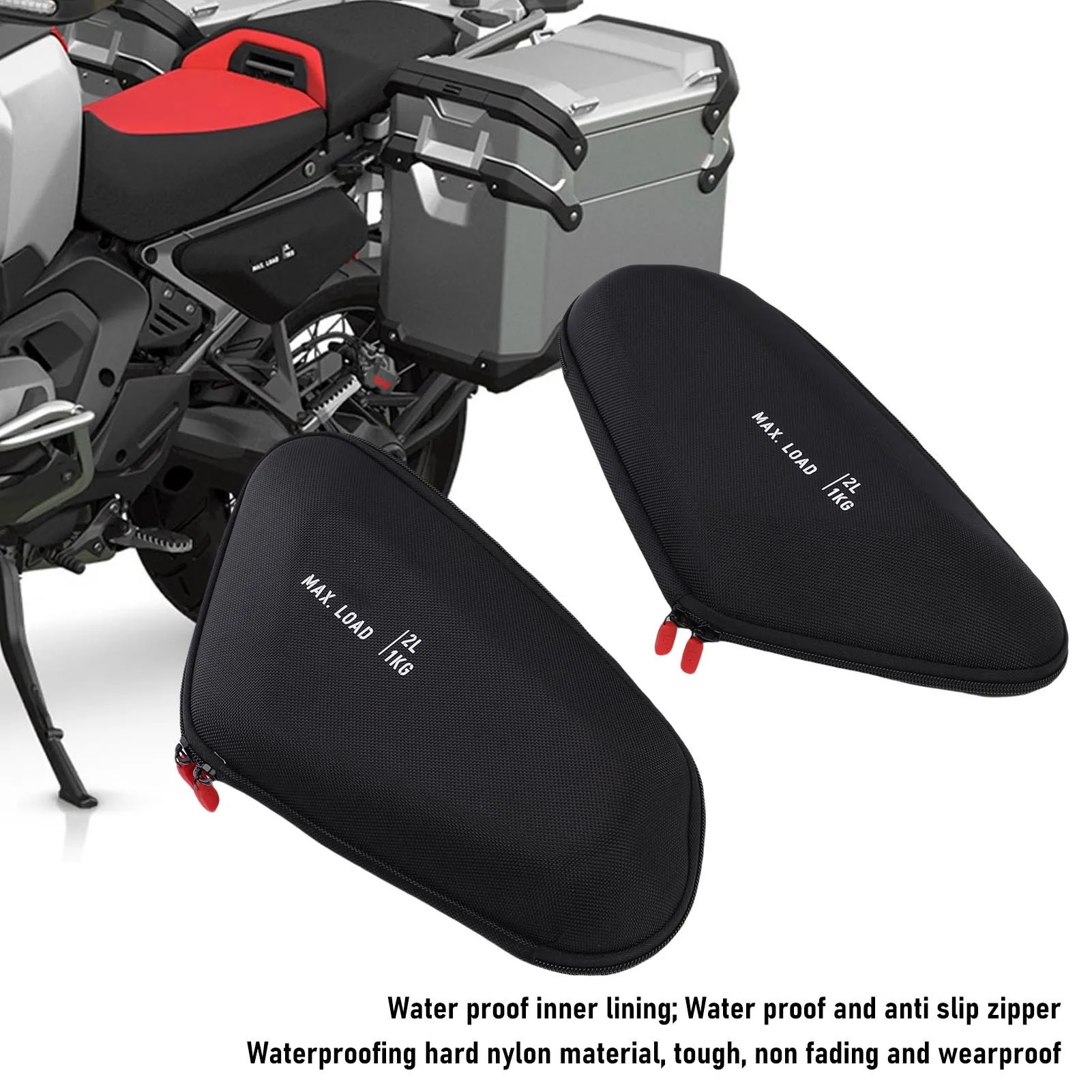 1 Pair Motorcycle Side Frame Bags Storage Bag Waterproofing Liner Zipper Removable Hard Tool Bag Replacement for R1300GS ADV 202