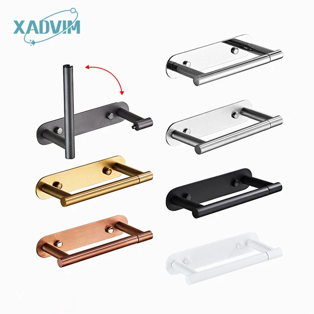 ที่ใส่กระดาษทิชชู่ติดผนัง 304 ที่ใส่กระดาษชำระสแตนเลสแบบมีกาวในตัว ที่ใส่กระดาษชำระแบบหมุนได้ ห้องน้ำ ห้องครัว 1