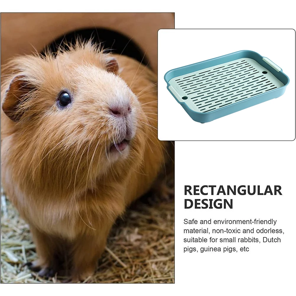 Pet Training Tray Rabbit Litter Tray For Pet’s Training Detachable Heightened Grid Design Large Space Toilet Box
