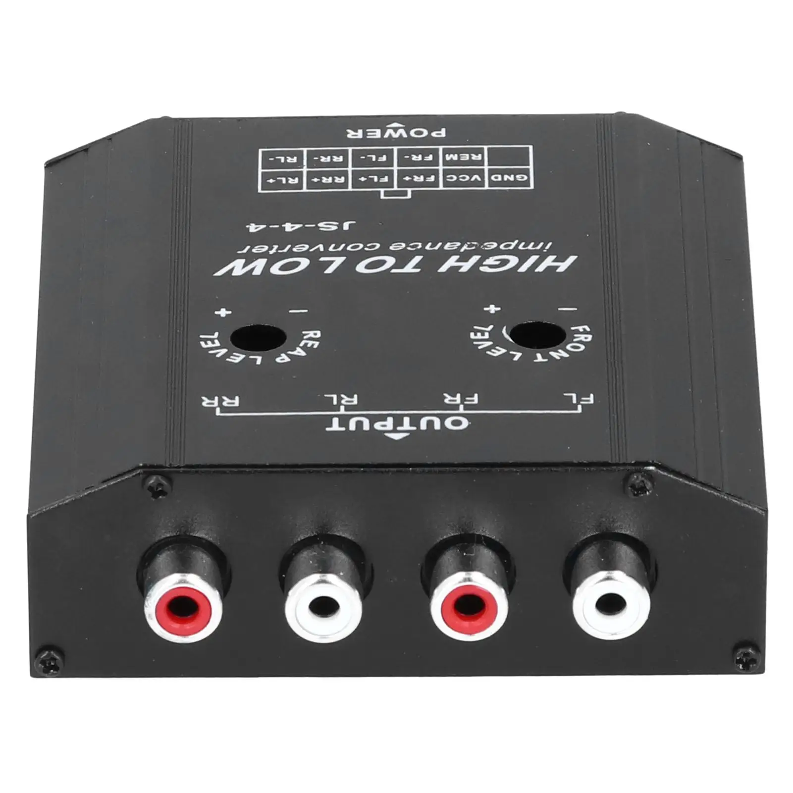 12V 4CH Audio Impedance Converter High to Low RCA Line Car Stereo Radio Speaker Filter