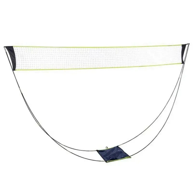 Portable Folding Badminton Net Stand Easy Setup Adjustable Mobile Outdoor Sports Net for Garden/Backyard Fun