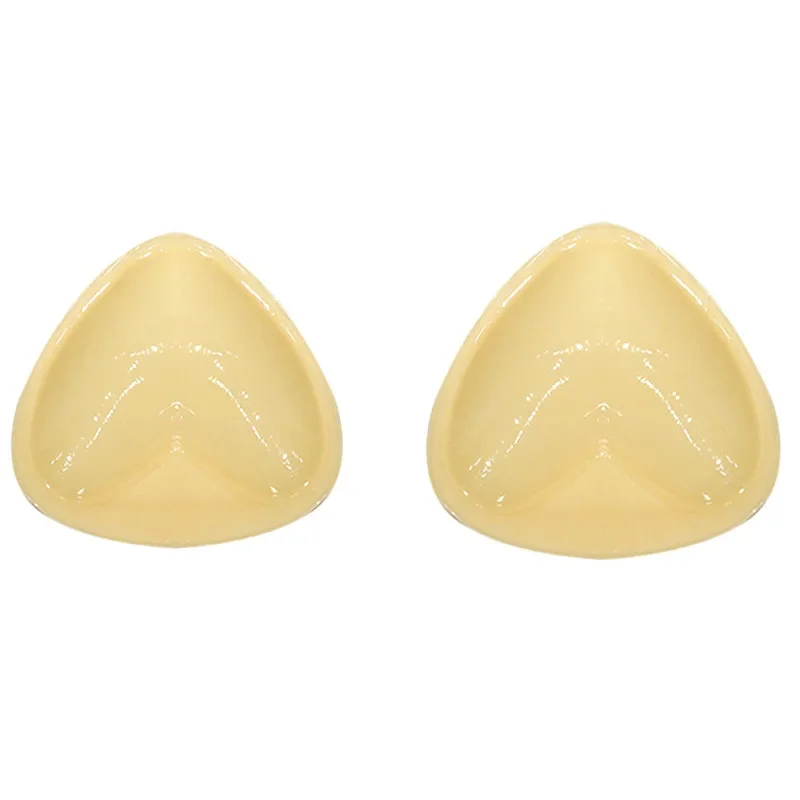 Bra Pads Inserts Seamless Triangle Double-sided Breathable Chest Pad Women's Gathered Thickened Self-adhesive Sponge