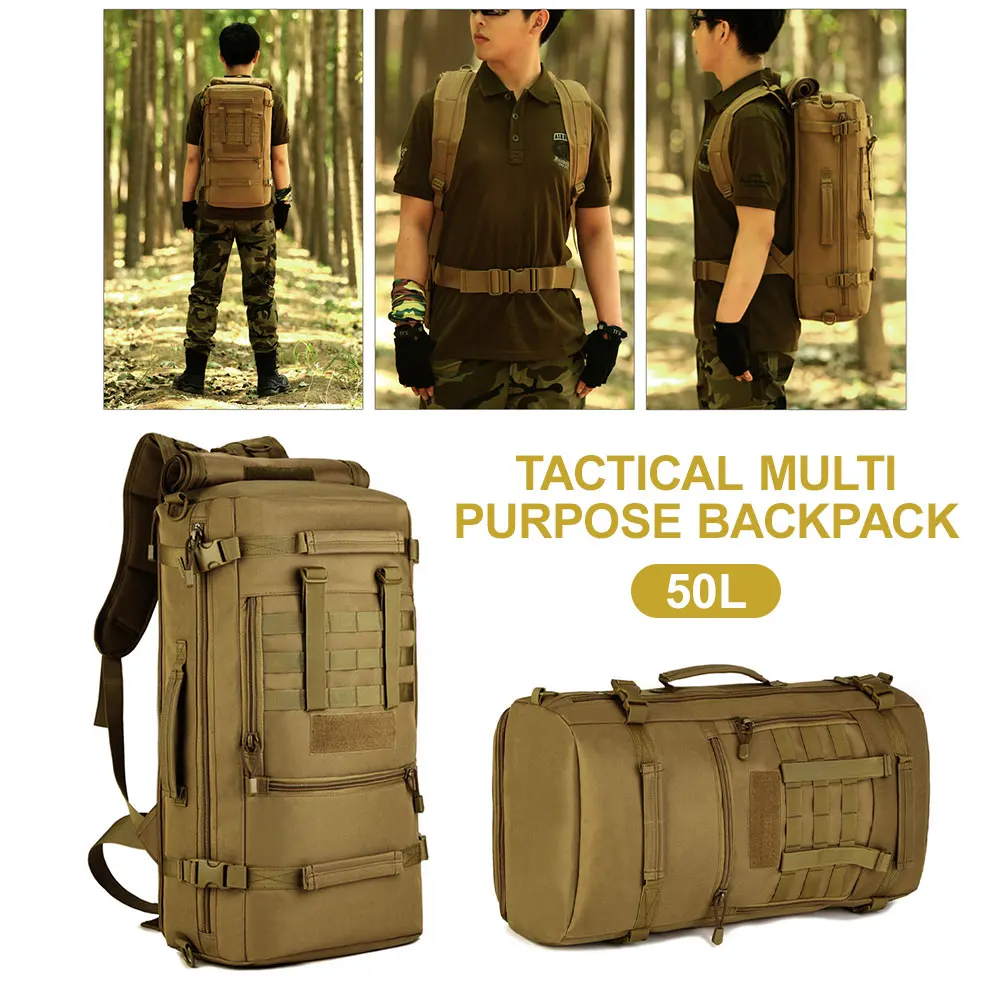 

50L Tactical Backpack Waterproof Backpack Outdoor Military Backpack Camping Hunting Bag Men Tactical Backpack Mountaineering Bag