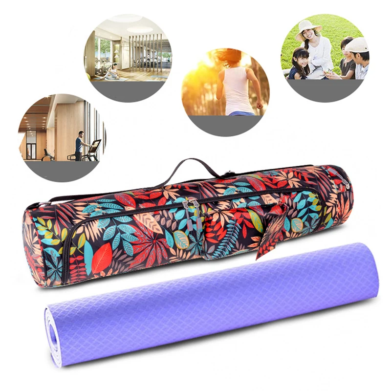 Yoga Mat Backpack Yoga Mat Storage Bag Yoga Mat Carrier Portable Waterproof Large Capacity Exercise Fitness Bag Outdoor Carrying
