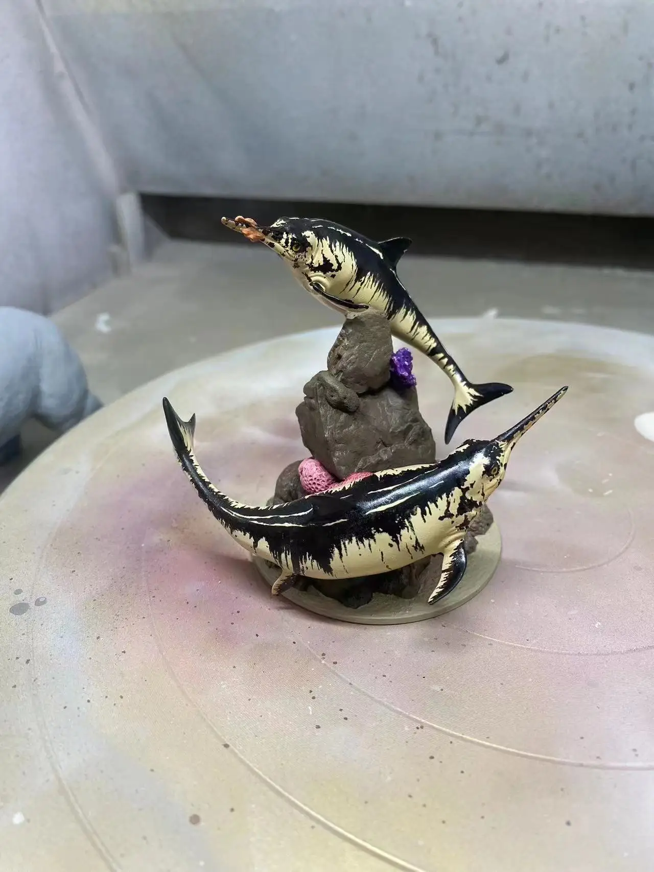 Statue de Reptiles Marins Préhistoriques Ichtyosaures Personnalisés, Jouet  de Scène, 1/35, 10cm, image size:1280x1707