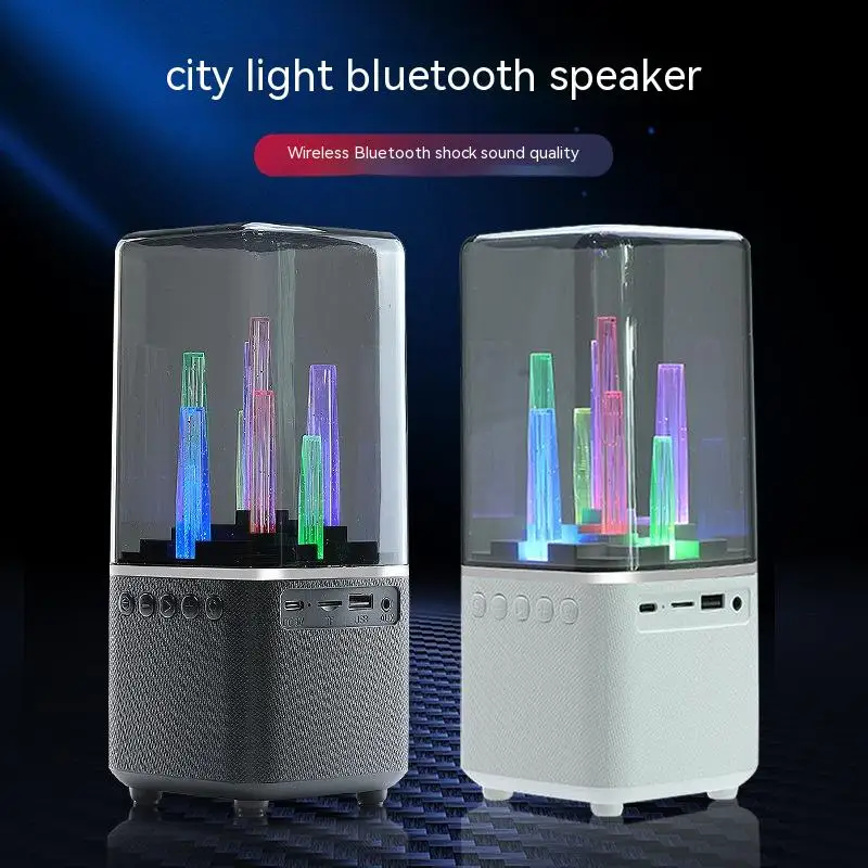 

New City Light Dynamic Bluetooth Sound Colorful Speaker Rgb Colorful Sound Tws Card Bluetooth Speaker 360 Bass Surround Nice