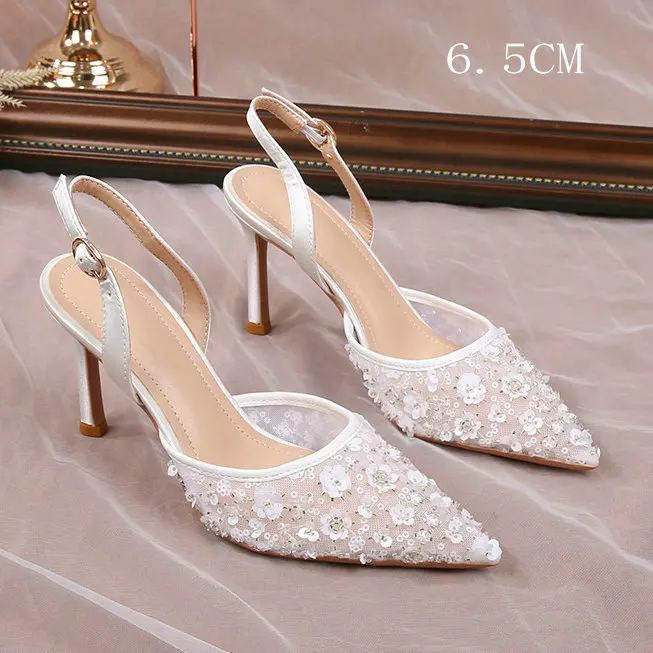 White 6.5CM Heel