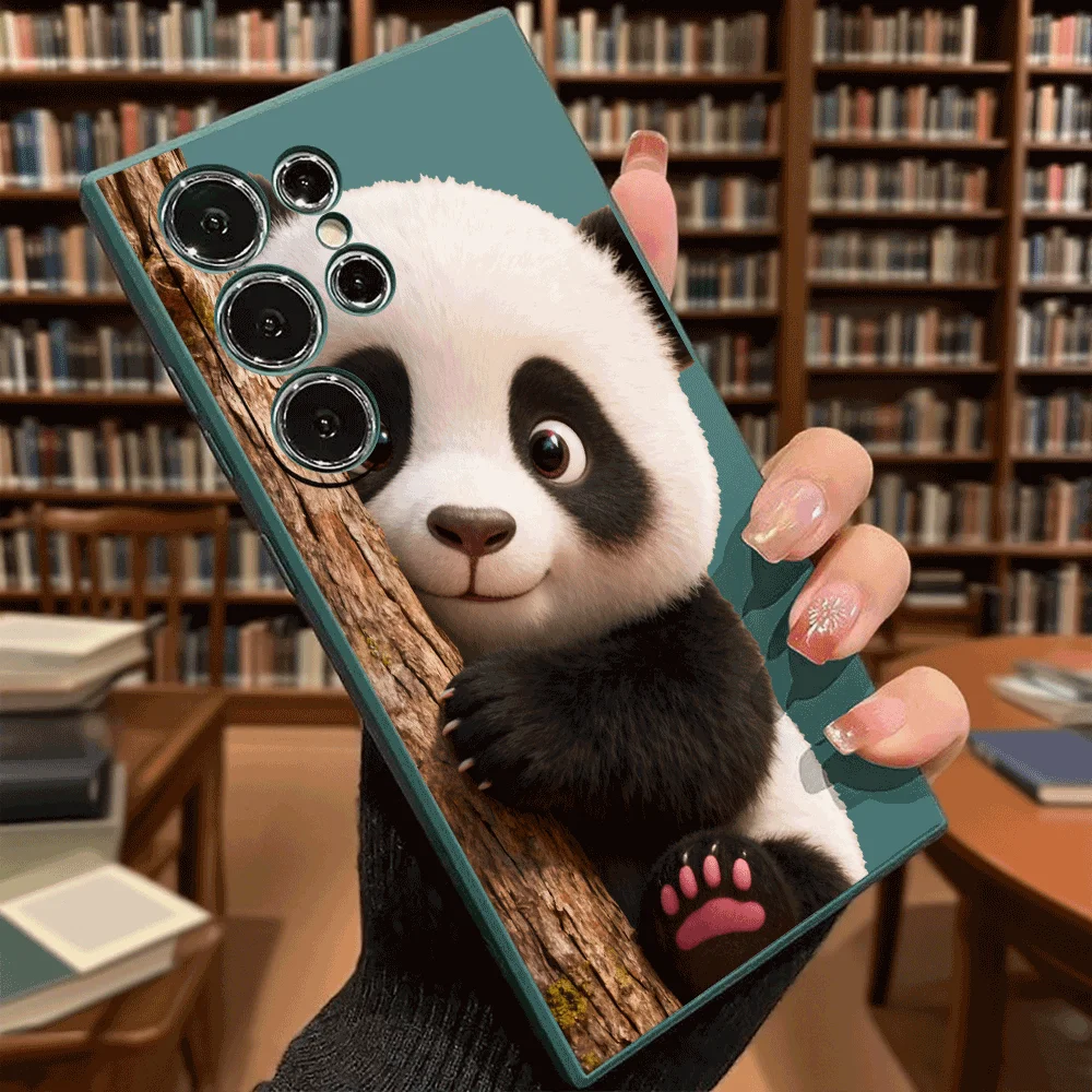 Adorable Panda Cub Tree Hideaway Phone Case - Soft TPU Protection Cover