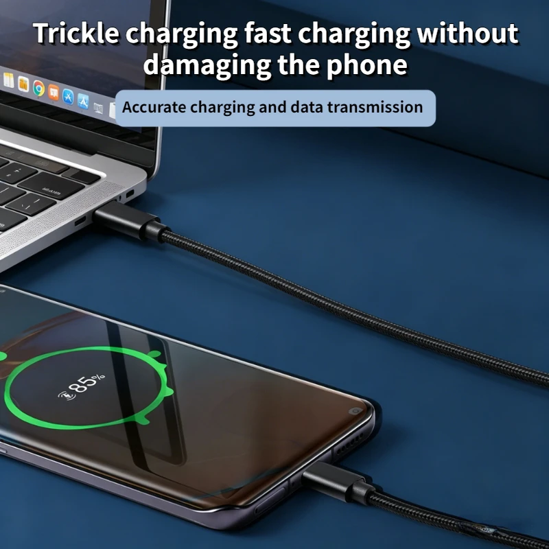 High-Speed Nylon Braided USB-C Fast Charging Cable - 60W 5A, Available in 1m and 3m Lengths