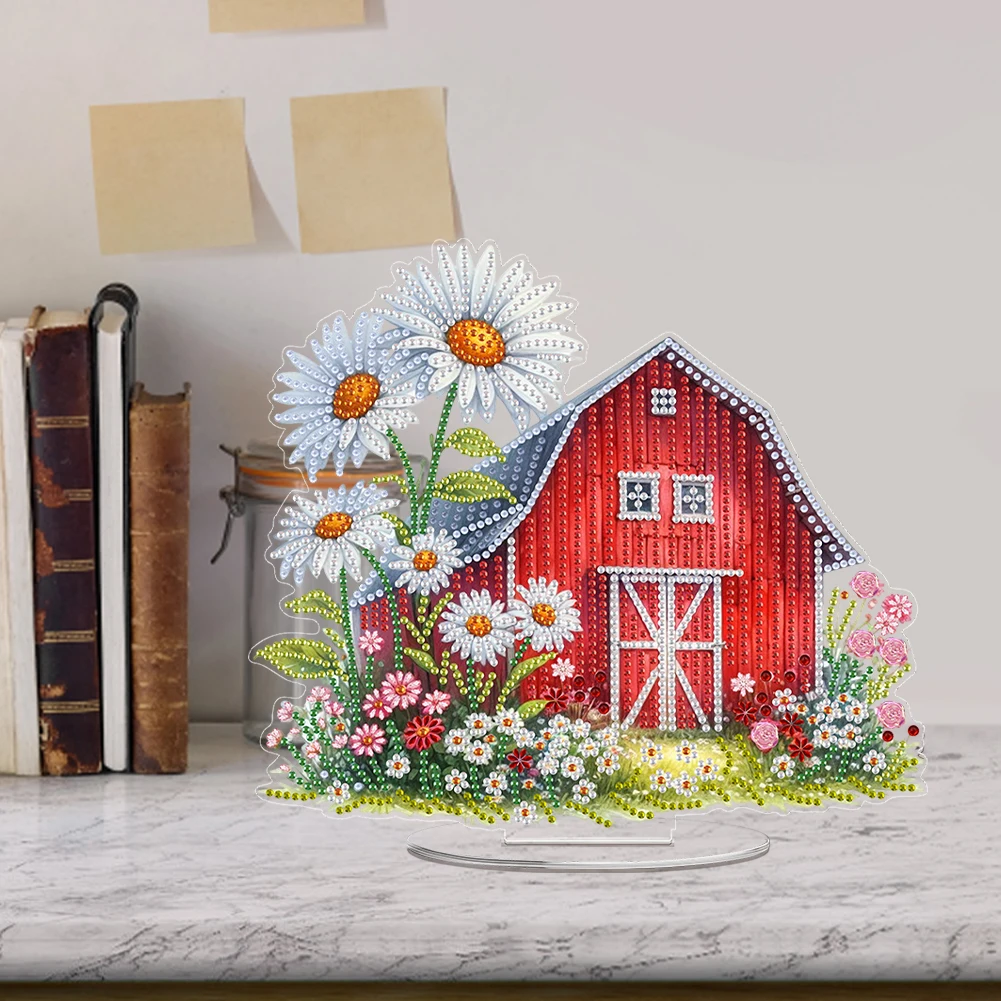 Acrylic Special Shaped Animals Farm Diamond Painting Desktop Ornaments Kit Table Top Diamond Painting Ornament for Desktop Decor