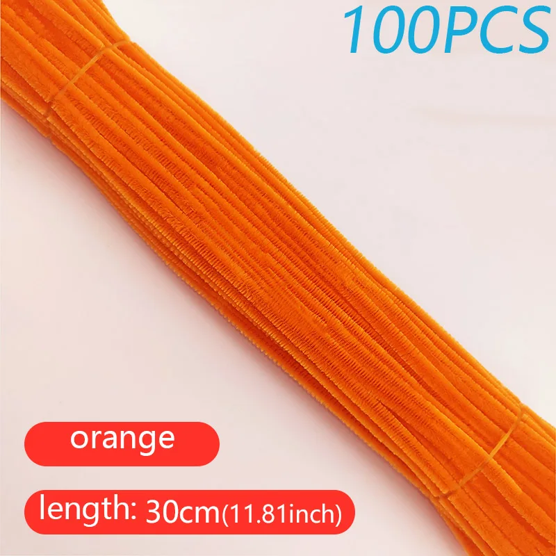 100PCS Vibrant DIY Twisted Wool Craft Sticks for Creative Art Projects