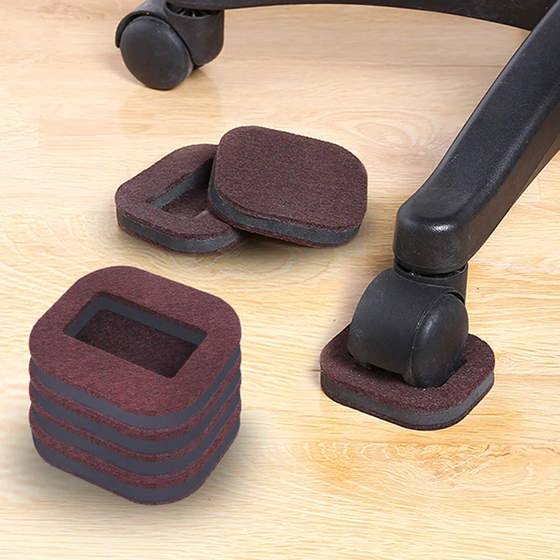 Office Chair Wheel Stopper Furniture Caster Cups Hardwood Floor Protectors Anti Vibration Pad Chair Roller Feet Anti-slip Mat