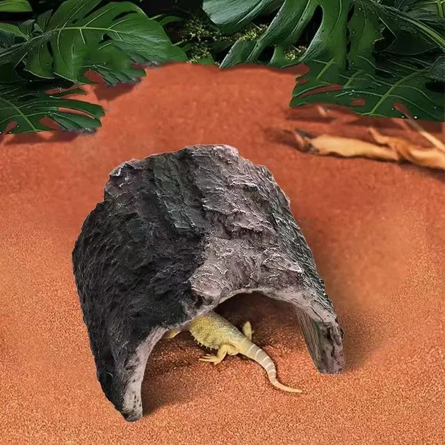 Creative Reptile Terrarium Turtle Accessories Basking Platform Rest Cave Resin Climb Toy Aquarium Decoration Decor Crawling Pets 6
