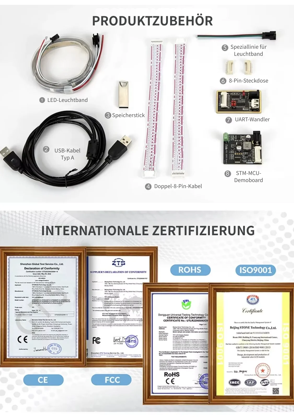 STONE I 3,5 bis 10,4 Zoll Smart HMI TFT LCD mit Resistivem Touchscreen für RS422-Verbindung mit Esp32 S3 C3 C6 Cam – Detail 4