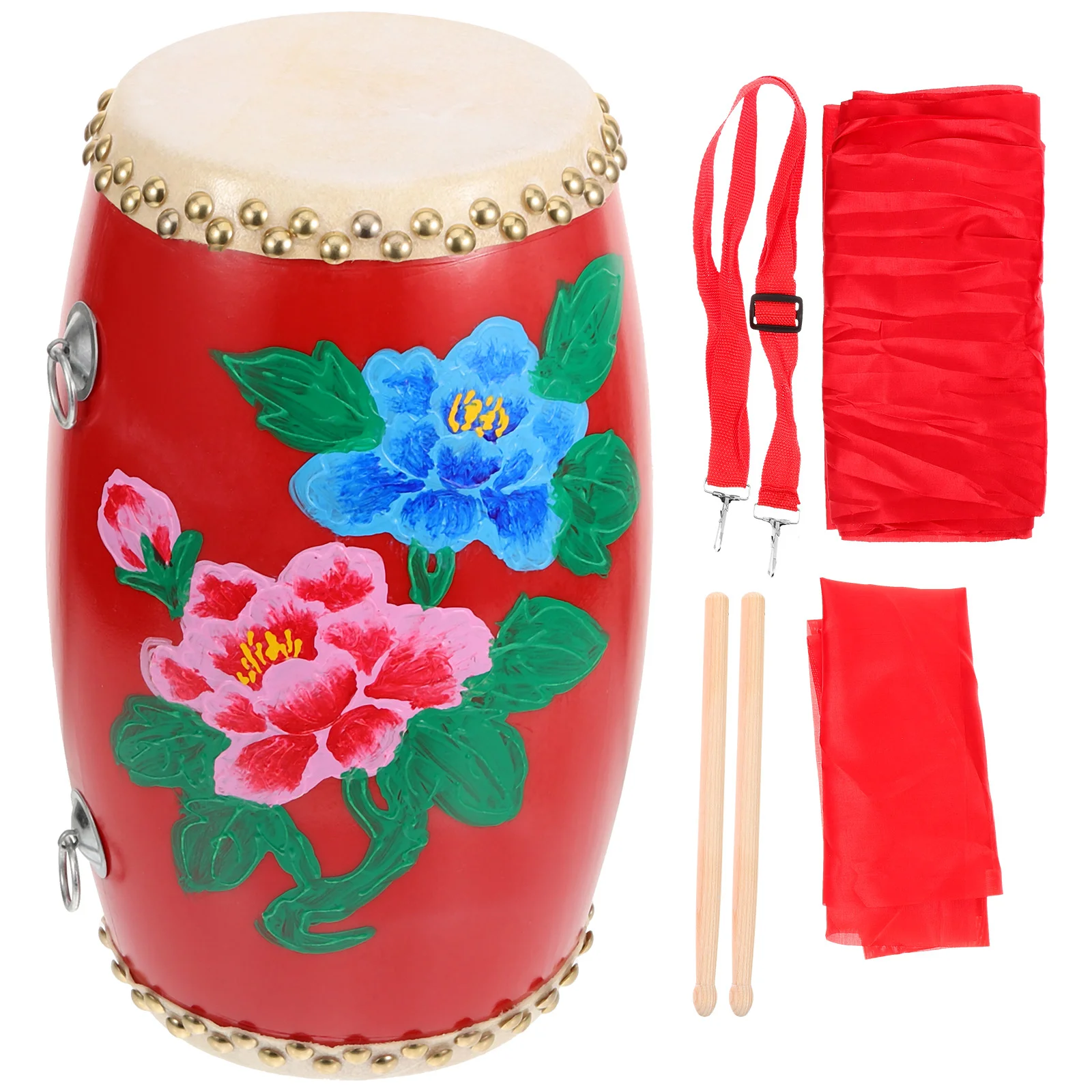 

Waist Drum Hand Simple Instrument Drums Traditional Percussion Portable Professional Folk Dance Cowhide Adult Toy Chinese