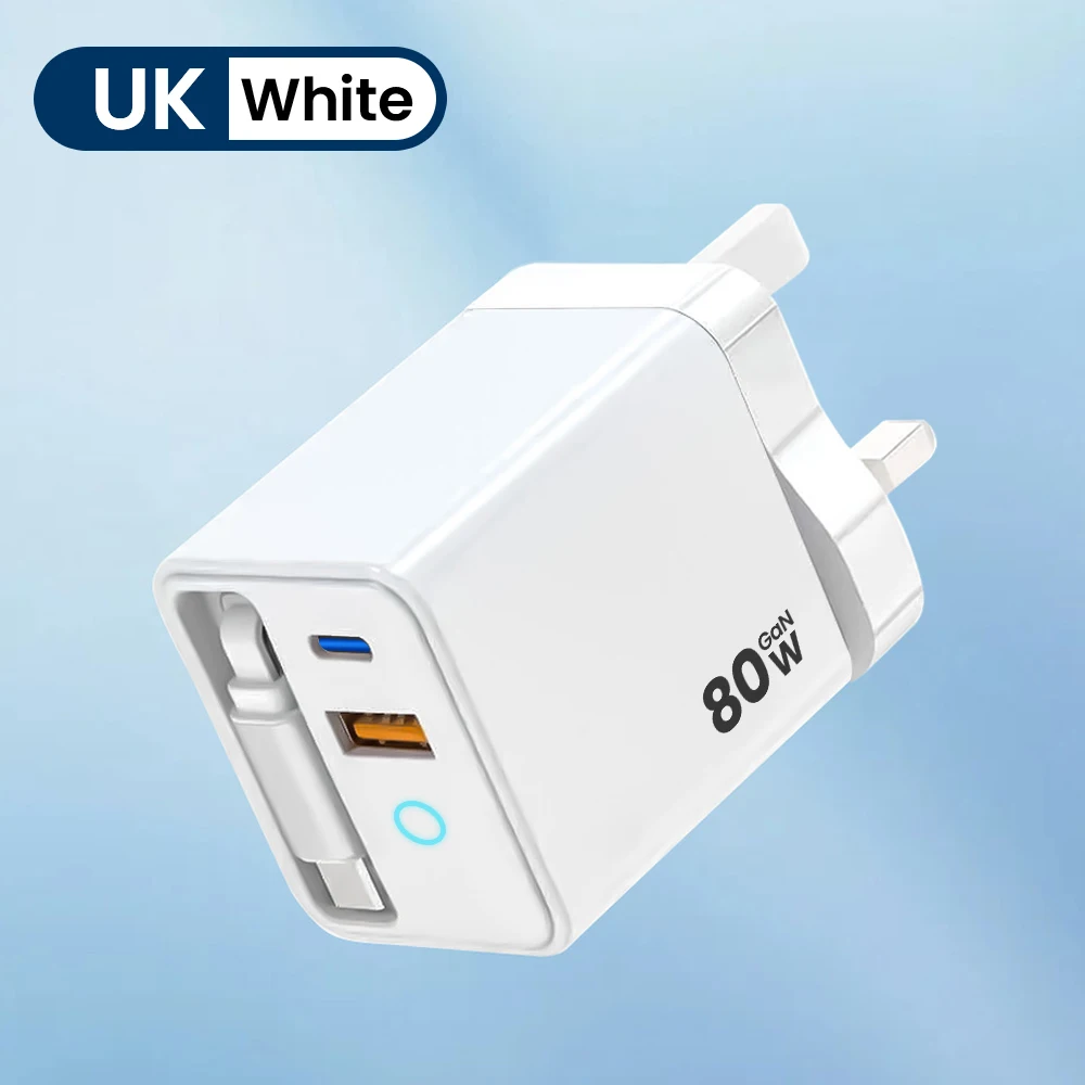 ตัวเลือกสินค้า ที่ชาร์จ USB-C 80W สายยืดหดได้ ชาร์จเร็วทุกอุปกรณ์