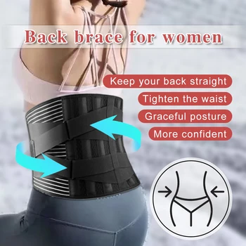 Cintura protettiva per la vita Allenatore per la vita Supporto per la colonna vertebrale Cintura per la schiena lombare Supporto per la vita Imbottitura lombare Corsetto ortopedico per la schiena per uomo Donna