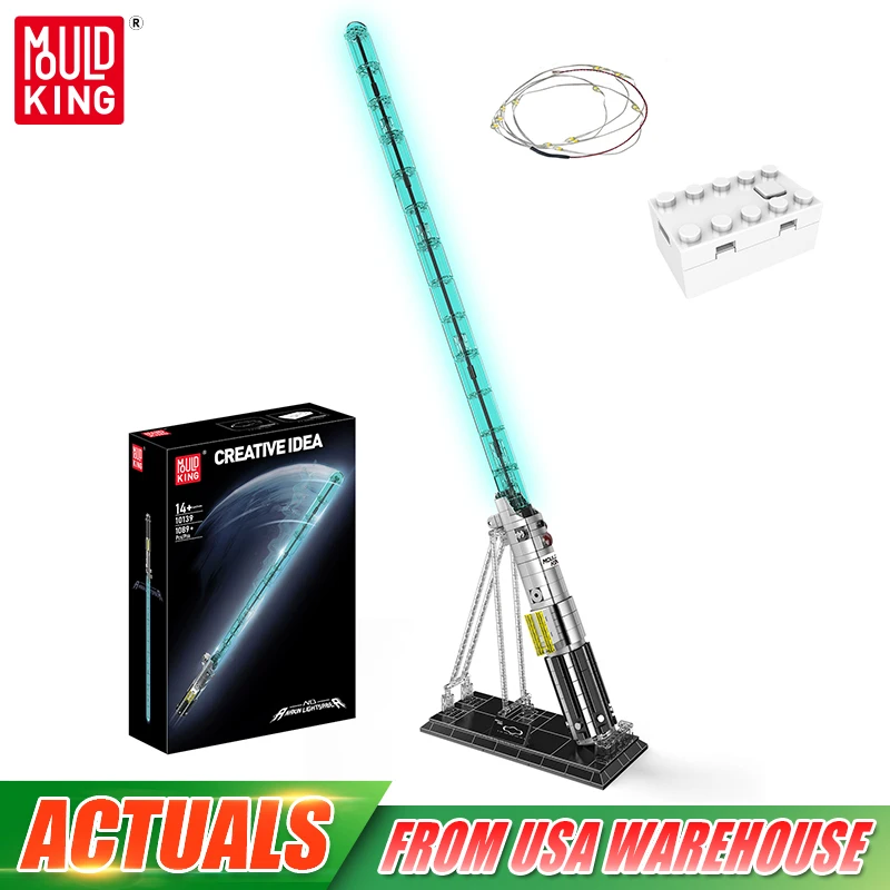 Mould King 10139 Technical Saber Toys The Lightsaber With Led Parts Building Block Assembly Star Plan Brick Kids Christmas Gift