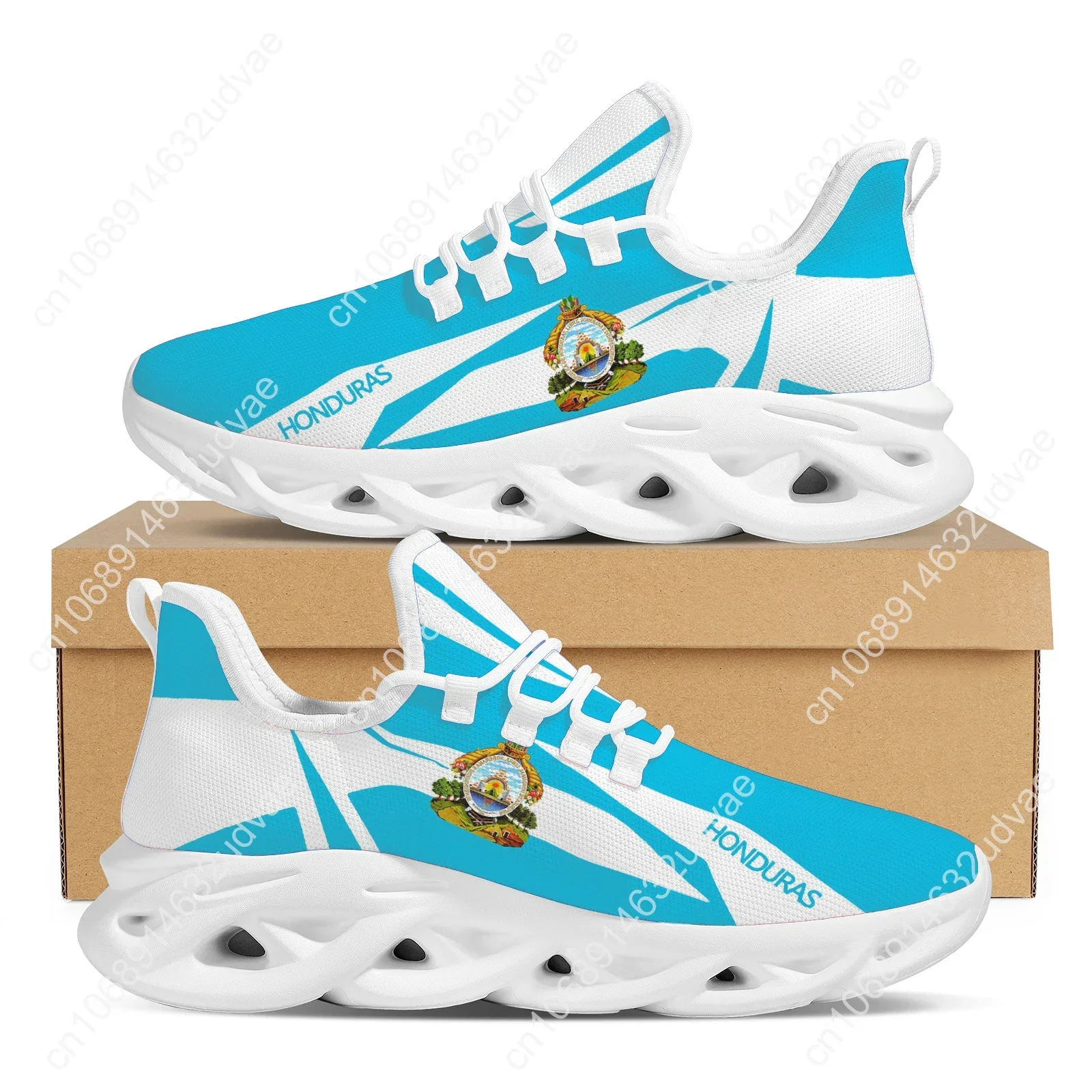 Hot Sale Men's Vulcanized Shoes Honduras Flag Print Flat Shoes Casual Men Lace Up Breathable Cozy Sneakers Chaussure Femme