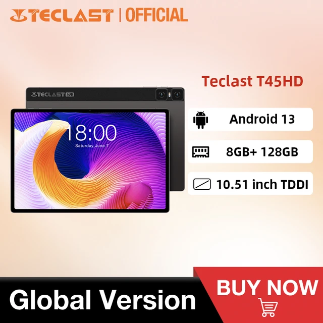 Teclast T45HD Tablet Android 13 10.5 inch, UNISOC T606 Octa-Core Processor,  8GB 8GB Expansion RAM 128 SSD 