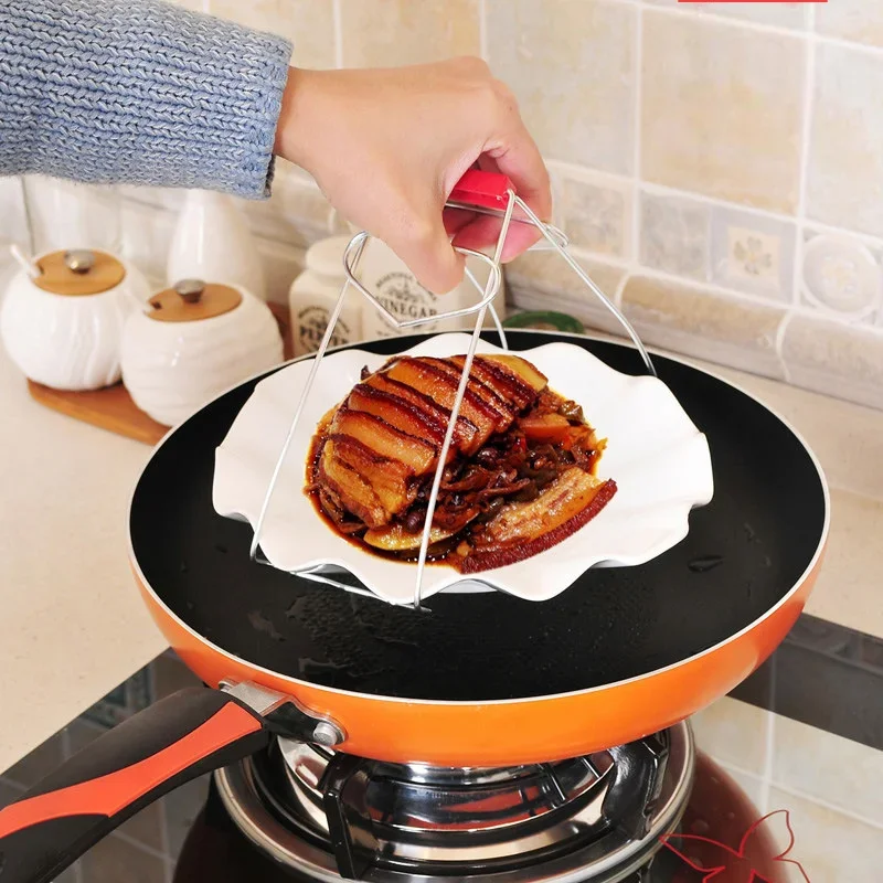 Pince de récupération pour soulever les plats chauds, pince à bol, pince à  pince, pinces à casseroles, plaque de casserole, four à micro-ondes  instantané, friteuse à air, 4 pièces - AliExpress