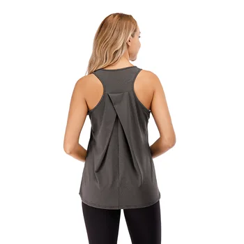 1PC Gym Top Yoga Shirt Fitness Sport Women Clothing Elastic Breathable Pilates Long Sleeveless Tops New 2