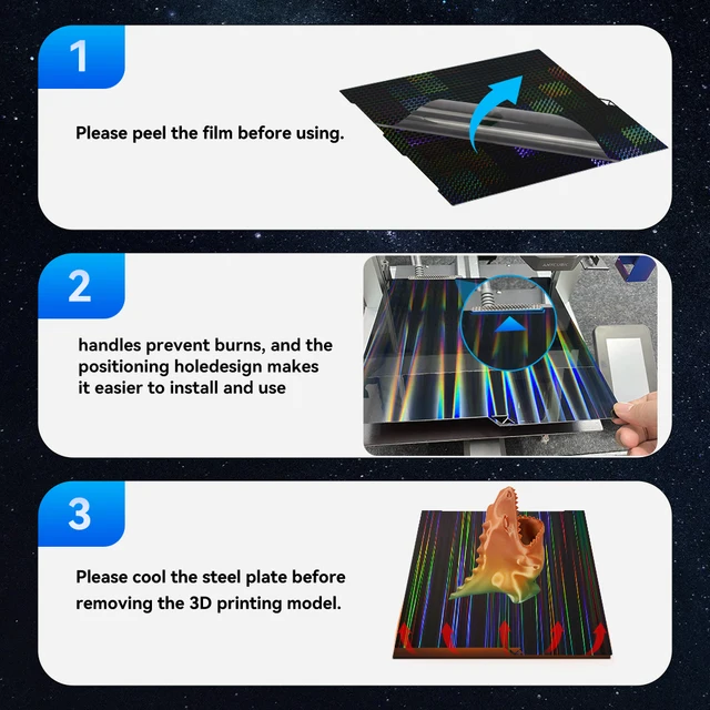 Piano Stampa PEI Per Anycubic Kobra 3 - Doppia Faccia Liscia/Texture, 256x268mm - Foto 8