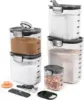 9 Piece Clear Plastic Airtight Food Flour and Sugar Baker's Kitchen Storage Organization Container Canister 2