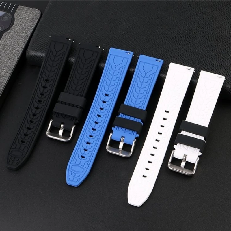 Premium 20mm Silicone Diving Watch Strap with PVD Coated Buckle - Unisex Accessories