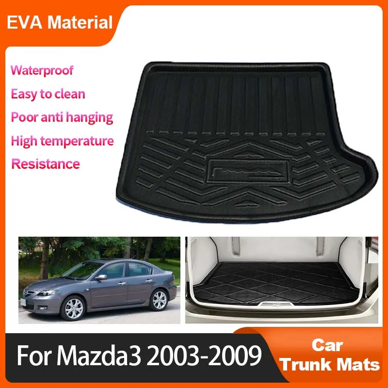 

For Mazda3 Mazda 3 BK 2009 2008 2007 2006 2005 2004 Sedan Car Rear Trunk Mats Waterproof Liner Cargo Boot Storage Pad Accessorie