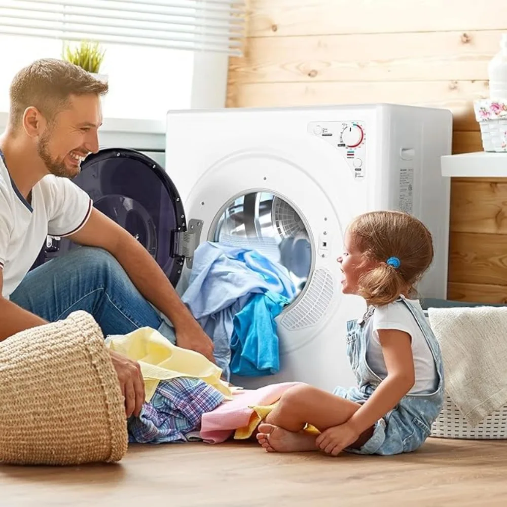 Clothes Dryer Stainless Steel Inner Tub Electric Dryer Machine 4 Modes Compact Cloth