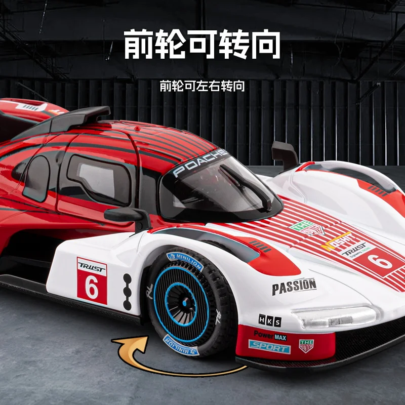 Porsche 963 LMDh Circuit Endurance Racing Car Diecast Model - Alloy Sports Car Replica