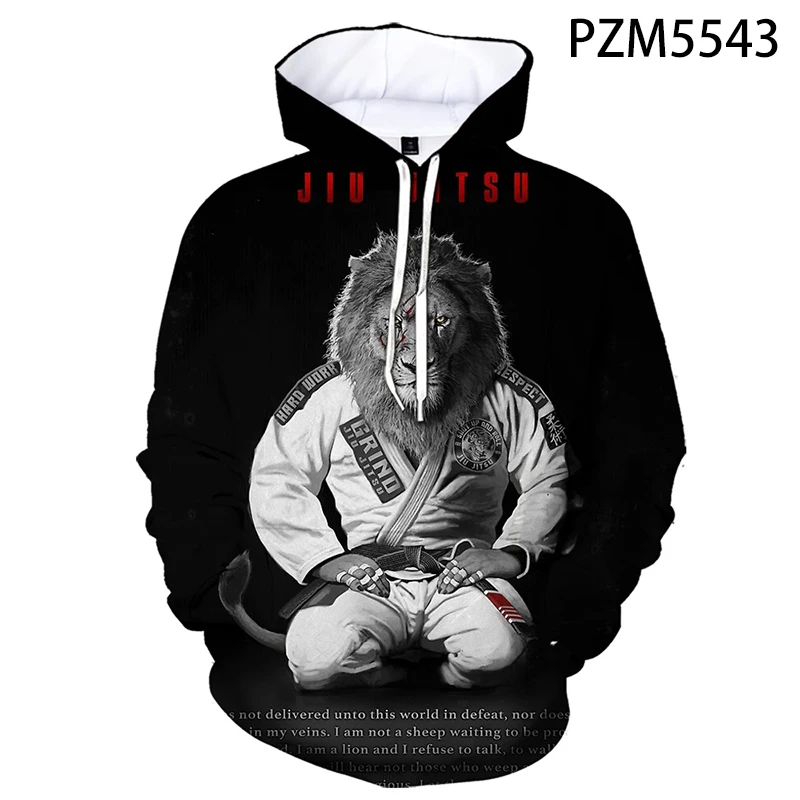 thumbnail image 1 of Nuevas sudaderas con capucha con gráficos de animales de Jiu Jitsu para hombres, sudaderas con estampado 3D, ropa de calle de moda, ropa con capucha de gran tamaño para hombres, 1 of 5