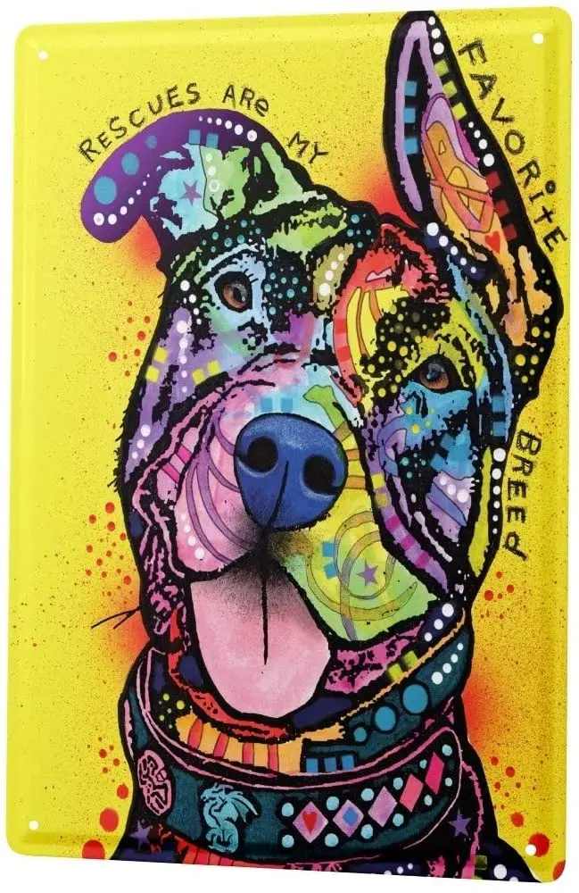 

Оловянная металлическая табличка с 2004 года, декоративный знак, домашний декор, таблички, любимая собака