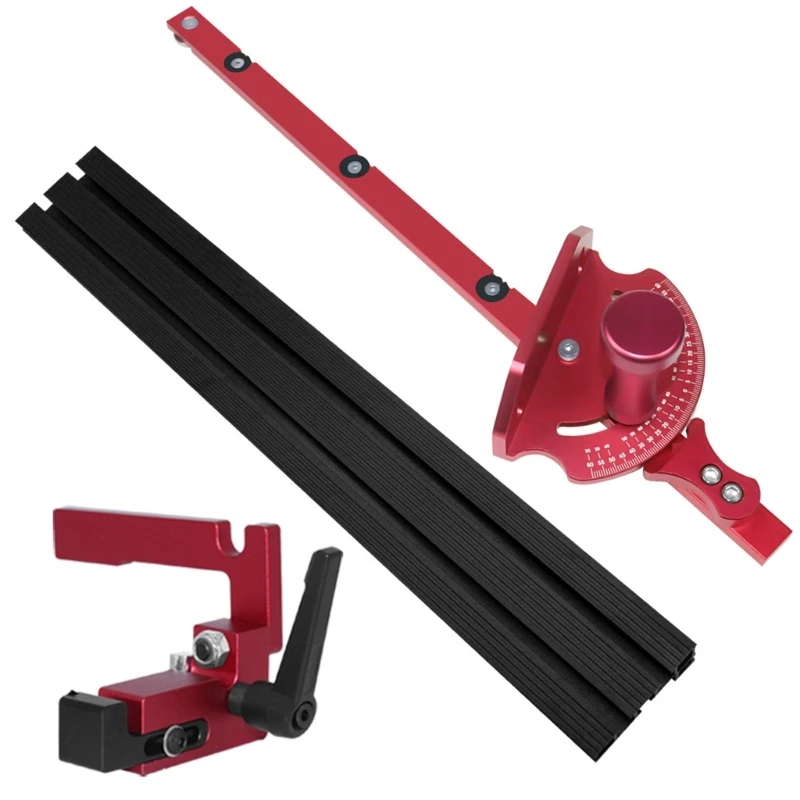 

Precisions Miter Gauge with Miter Fence and 60 Degree Angled Ends Support or a Repetitive Cut Flip Stop for Woodworking R9UF