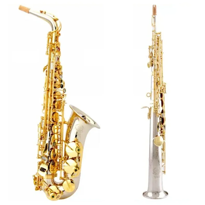 

White Brass bE Alto Saxophone Sopranino Saxophone bB SAX BZN15-20 Copper Material Straight Saxophone bB Sopranino bE Alto SAX