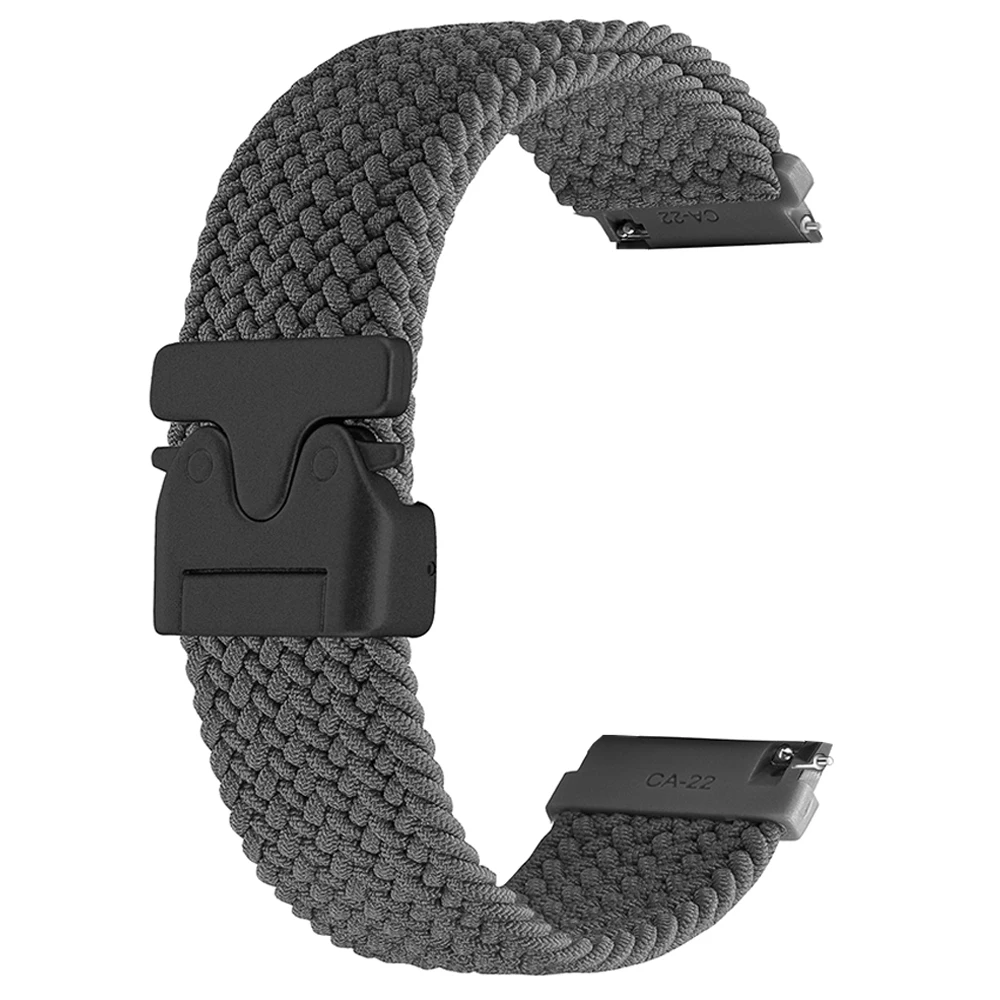Braided Nylon Parachute Buckle Strap, 22mm - Durable Watch Band in Ocean Blue