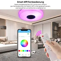 Feriales 36W LED Deckenleuchte mit Bluetooth Lautsprecher – RGB Farbwechsel Dimmbar Sternenhimmel Lampe – Musik-Leuchte mit App & Fernbedienung 1