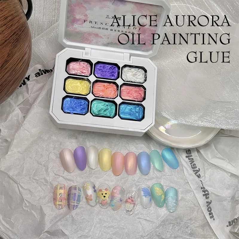 Vibrant 9-Color Nail Art Painting Glue for Salon-Quality Manicures