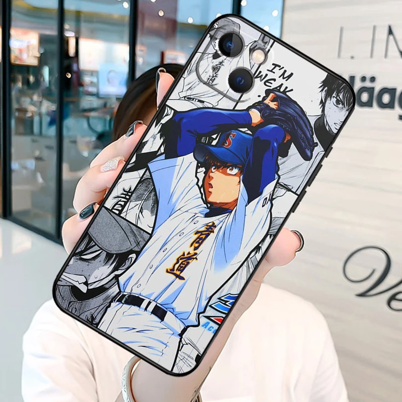 Miyuki Kazuya Diamond no Ace Phone Case on For iPhone 13 12 11 Pro Max 8 6 7 Plus SE 2020 XR X XS MAX Soft Back Cover iphone 13 mini case clear