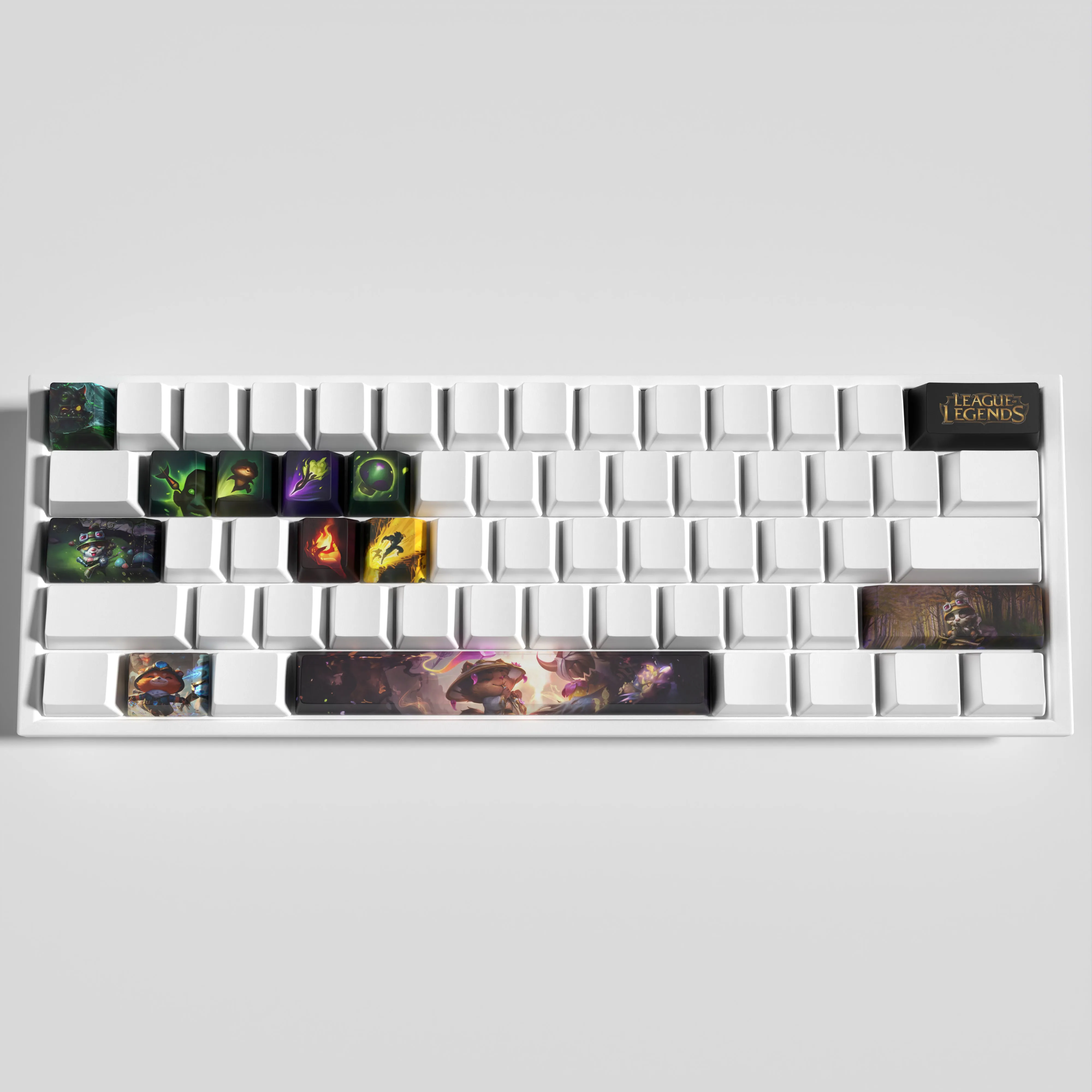 Teemo League of Legends Jogo Keycaps Perfil Oem Pbt Dye Sub 12 Chaves - Imagem 4