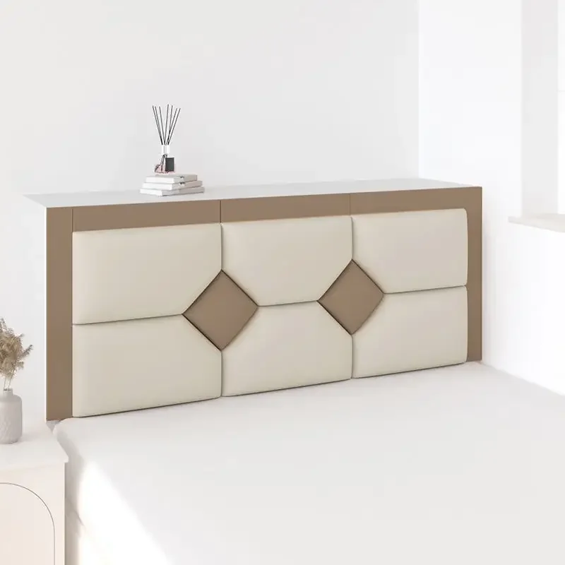 

Customized Tatami decor Bed Headboard Sticker Anti-collision Wood Wall board Self Adhesive Head Board Tete De Lit Cabecero Cama