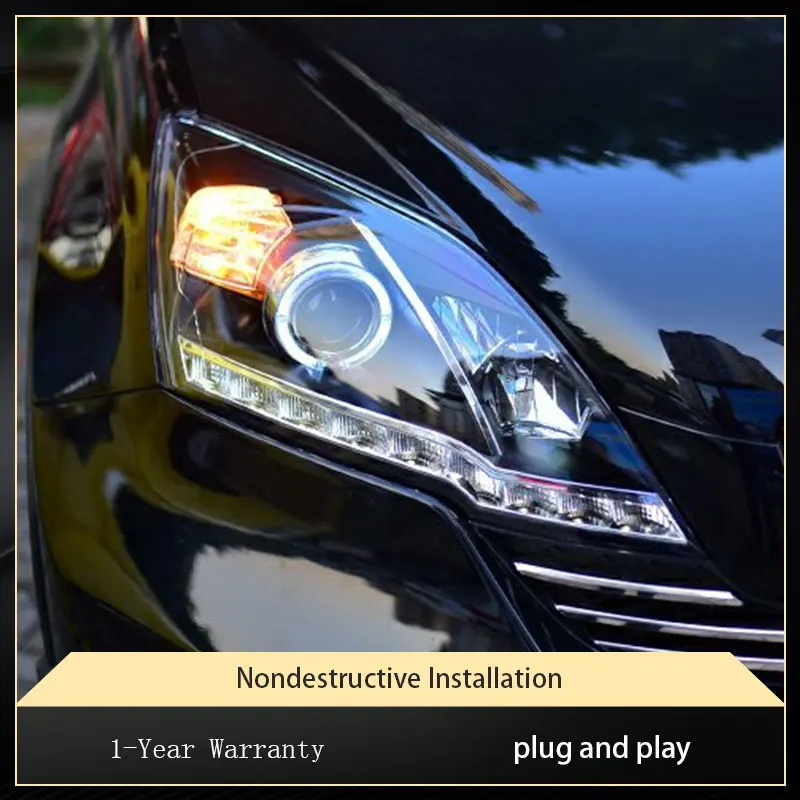 Headlights For Honda CRV 2007 2008 2009 2010 2011 New Design LED Assembly Upgrade DRL Bi Xenon Front Automotive Lamp Accessories