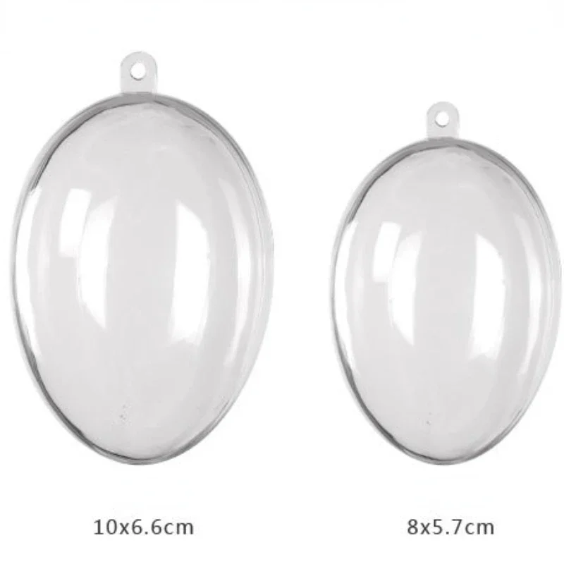 Transparent Open Plastic Christmas Ball Egg Shaped Bauble 10 Pcs For Xmas Party Kids Gift Present Box Decoration christmas decorations