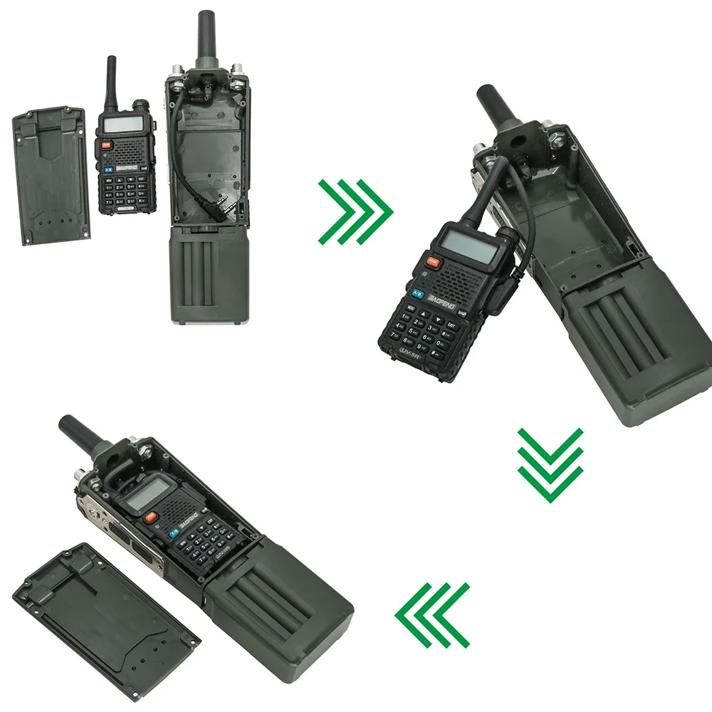 Adattatore per cuffie tattiche PRC 163 Scatola radio virtuale per tiro tattico Airsof COMTA Cuffie da caccia per radio Yaesu Vertex - immagine 5
