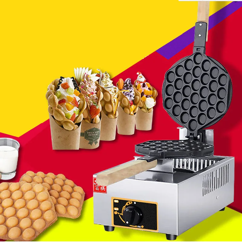 

110/220V commercial home 6A Liquefied petroleum gas non stick pan Waffle Doughnut & Cake Makers toaster pancake egg puffs