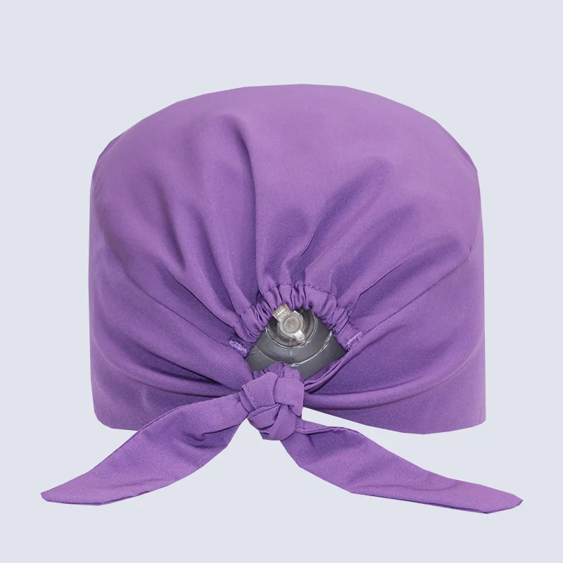 Micro Stretch Women's Medical Scrub Cap Adjustable Dentist Vet Nurse Work Cap Surgical Hat with Button Health Service Work Hat Scrub Cap