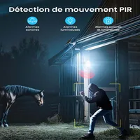ieGeek 4G 2K HD LTE caméra de surveillance solaire extérieure sans fil, carte SIM sans WiFi, Vision nocturne, système d'analyse AI/Cloud 4